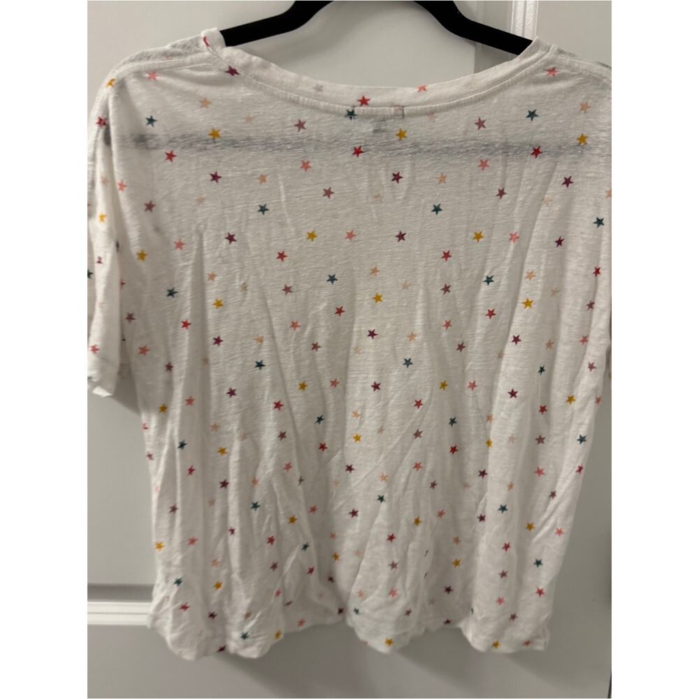 Rails M White Star Print Short Sleeve Graphic Tee - Picture 5 of 5